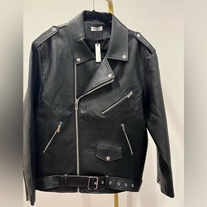 NWT Rumored Black Leather Moto Jacket
